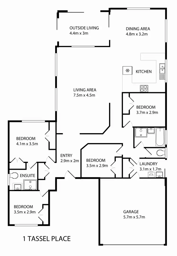 Floorplan of Homely house listing, 1 Tassel Place, Twin Waters QLD 4564