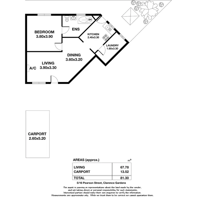Floorplan of Homely unit listing, 5/16 Pearson Street, Clarence Gardens SA 5039