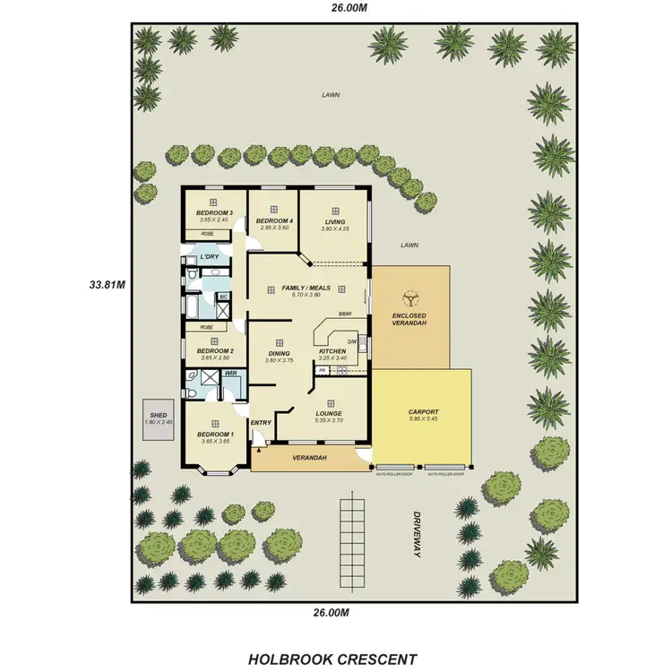 Floorplan of Homely house listing, 17 Holbrook Crescent, Greenwith SA 5125