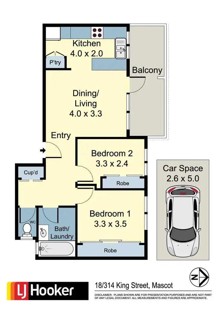Floorplan of Homely apartment listing, 18/314 King Street, Mascot NSW 2020