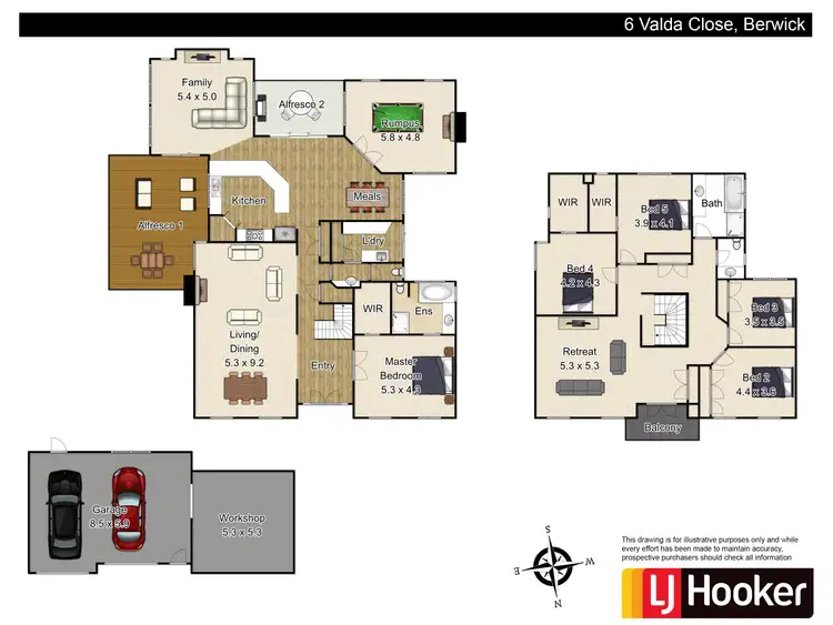 Floorplan of Homely house listing, 6 Valda Close, Berwick VIC 3806