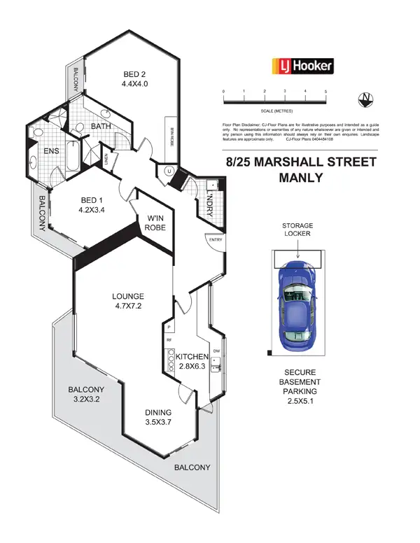 Floorplan of Homely apartment listing, 8/25 Marshall Street, Manly NSW 2095