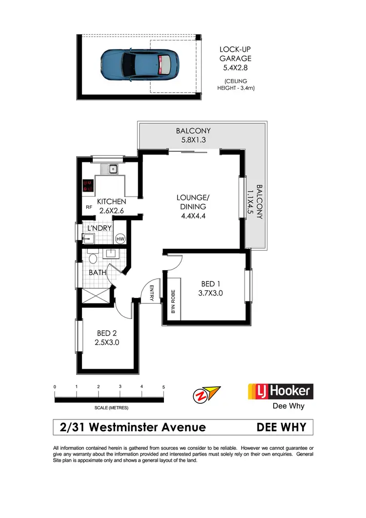 Floorplan of Homely apartment listing, 2/31 Westminster Avenue, Dee Why NSW 2099