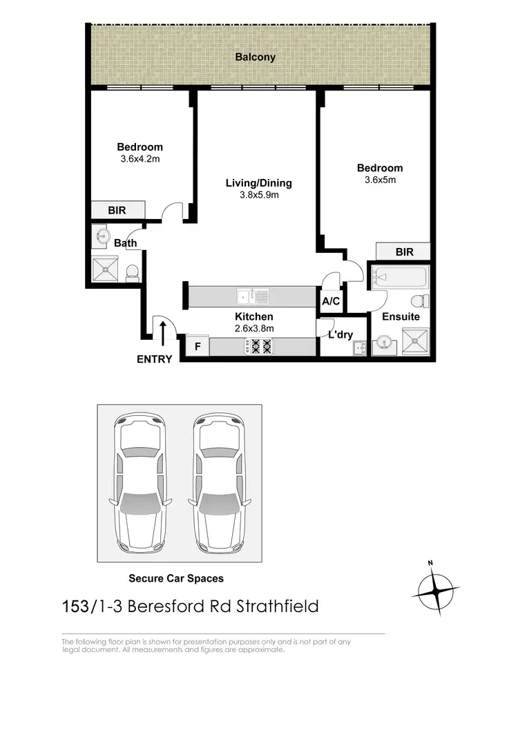 Floorplan of Homely apartment listing, 153/1-3 Beresford Road, Strathfield NSW 2135