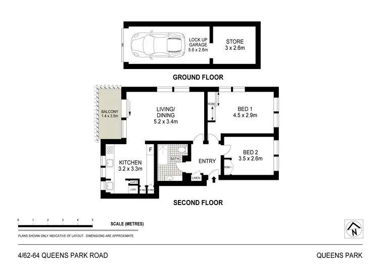 Floorplan of Homely apartment listing, 4/62-64 Queens Park Road, Queens Park NSW 2022