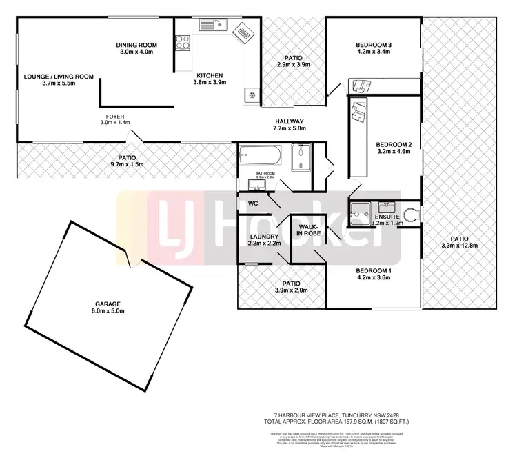 Floorplan of Homely house listing, 7 Harbour View Place, Tuncurry NSW 2428