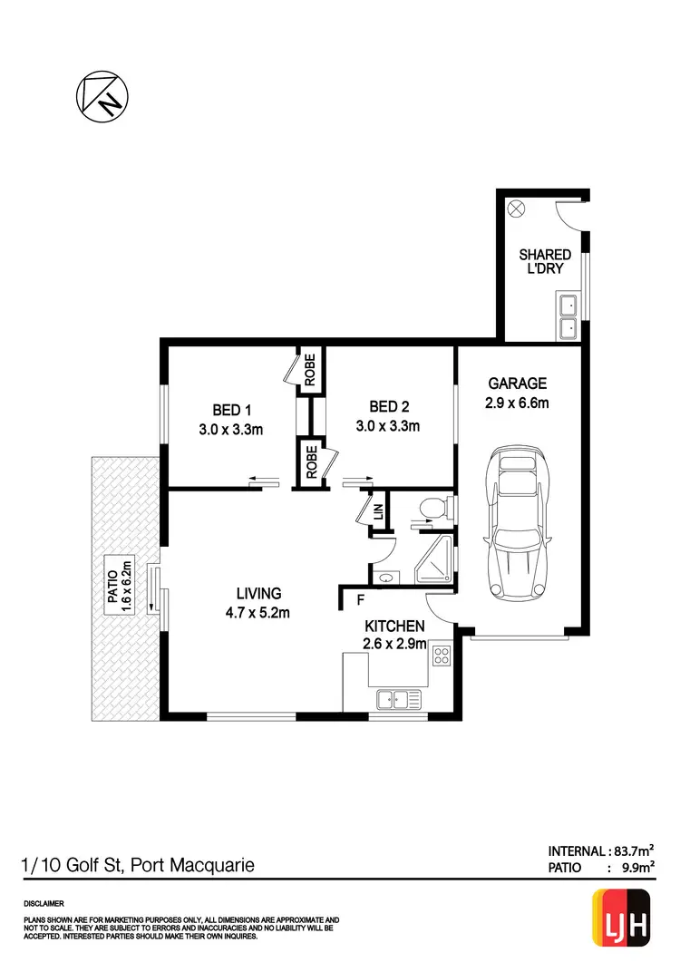Floorplan of Homely unit listing, 1/10 Golf Street, Port Macquarie NSW 2444