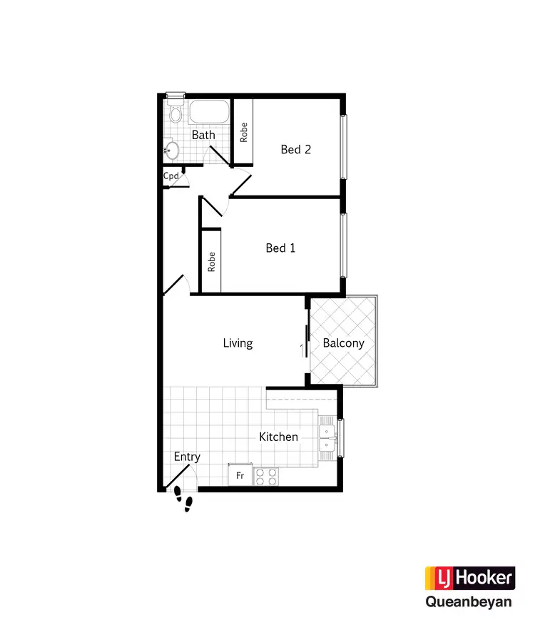 Floorplan of Homely unit listing, 22/56 Trinculo Place, Queanbeyan NSW 2620