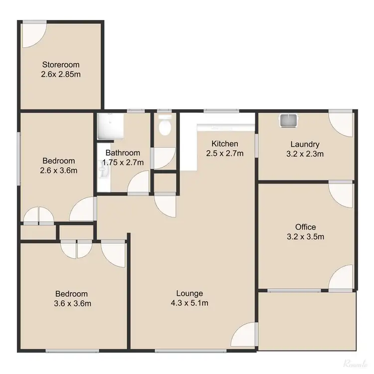 Floorplan of Homely unit listing, 1/2 Illuta Street, Rasmussen QLD 4815