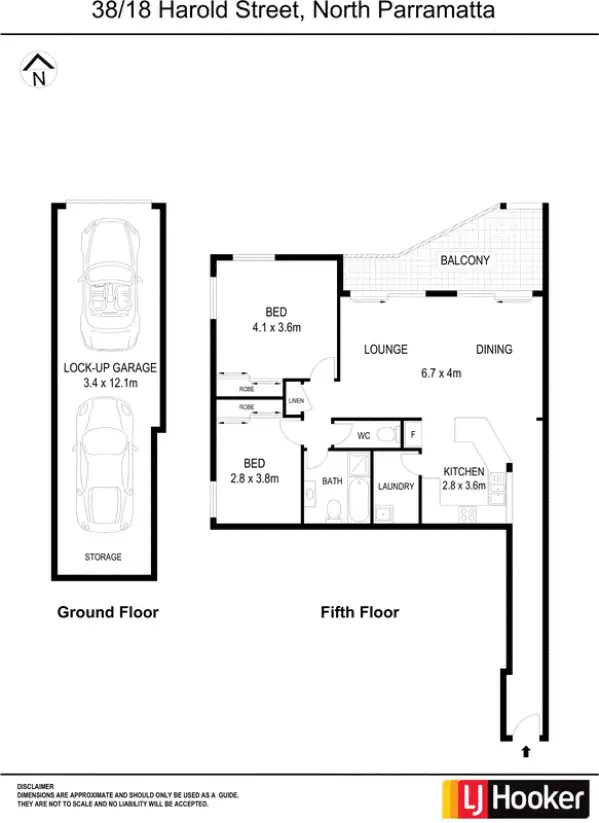 Floorplan of Homely apartment listing, 38/18 Harold Street, North Parramatta NSW 2151