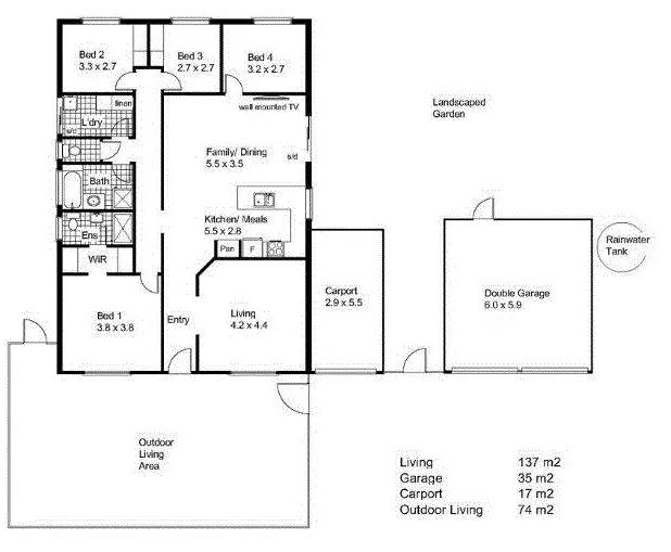 Floorplan of Homely house listing, 1 Gare Court, Victor Harbor SA 5211