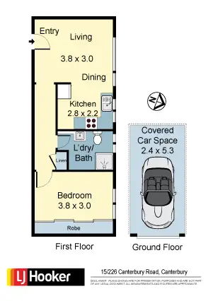 Floorplan of Homely apartment listing, 15/226 Canterbury Road, Canterbury NSW 2193