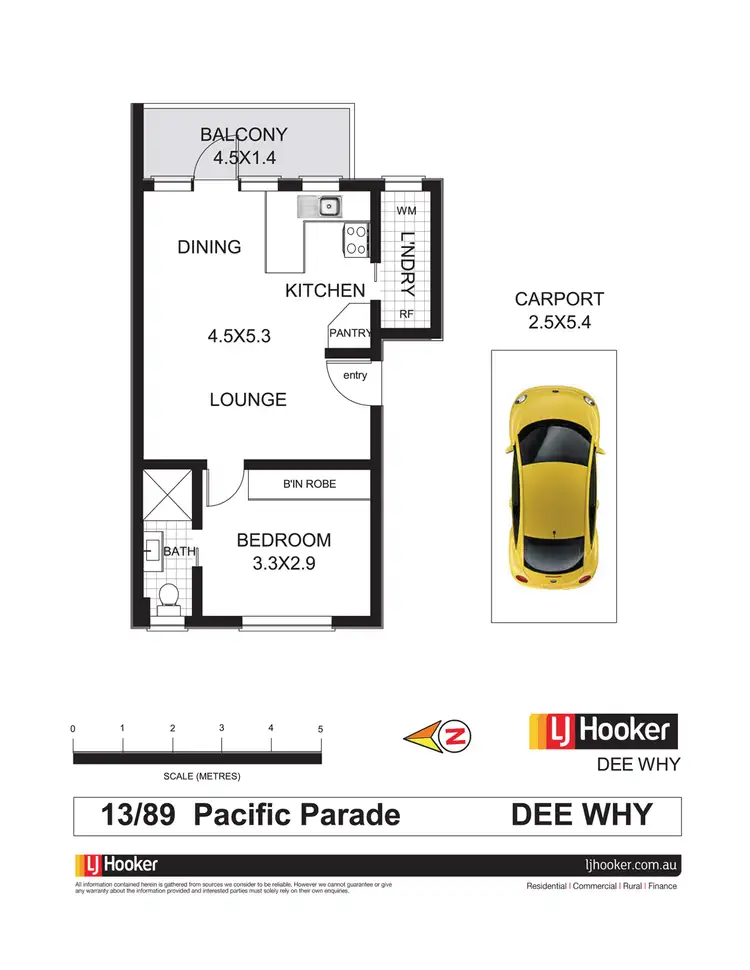 Floorplan of Homely unit listing, 13/89 Pacific Parade, Dee Why NSW 2099