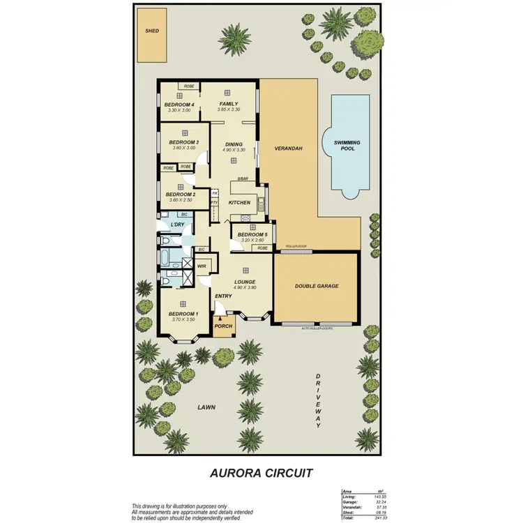Floorplan of Homely house listing, 26 Aurora Circuit, Greenwith SA 5125