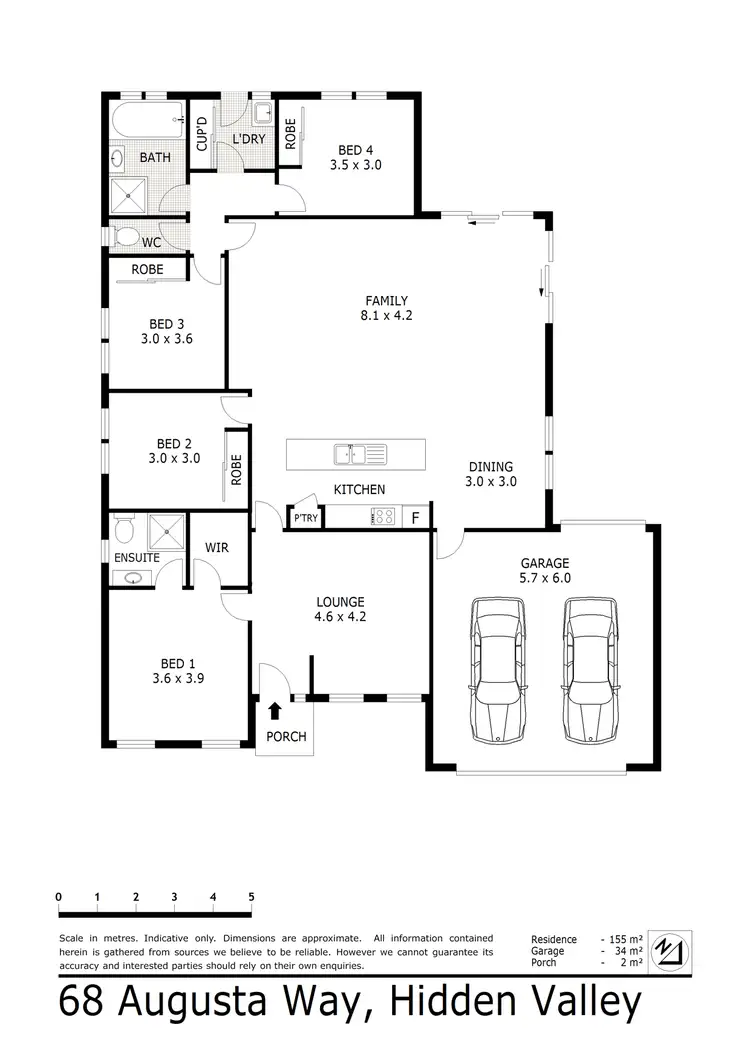 Floorplan of Homely house listing, 68 Augusta Way, Hidden Valley VIC 3756