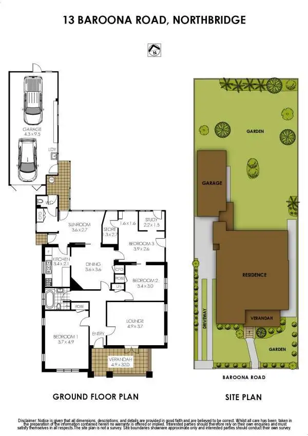 Floorplan of Homely house listing, 13 Baroona Road, Northbridge NSW 2063