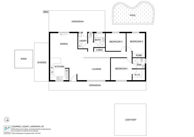 Floorplan of Homely house listing, 5 Burrell Court, Larapinta NT 875