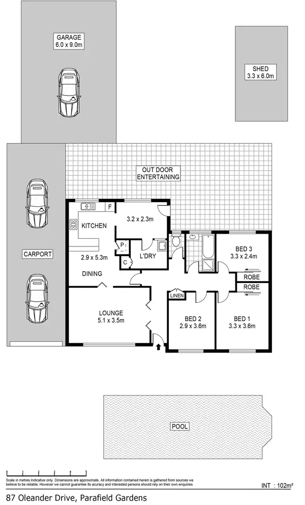 Floorplan of Homely house listing, 87 Oleander Drive, Parafield Gardens SA 5107