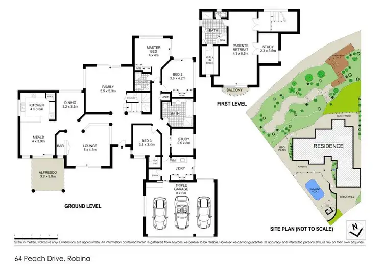 Floorplan of Homely house listing, 64 Peach Drive, Robina QLD 4226