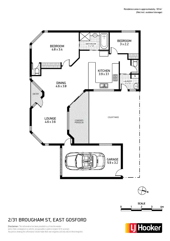 Floorplan of Homely villa listing, 2/31 Brougham Street, East Gosford NSW 2250