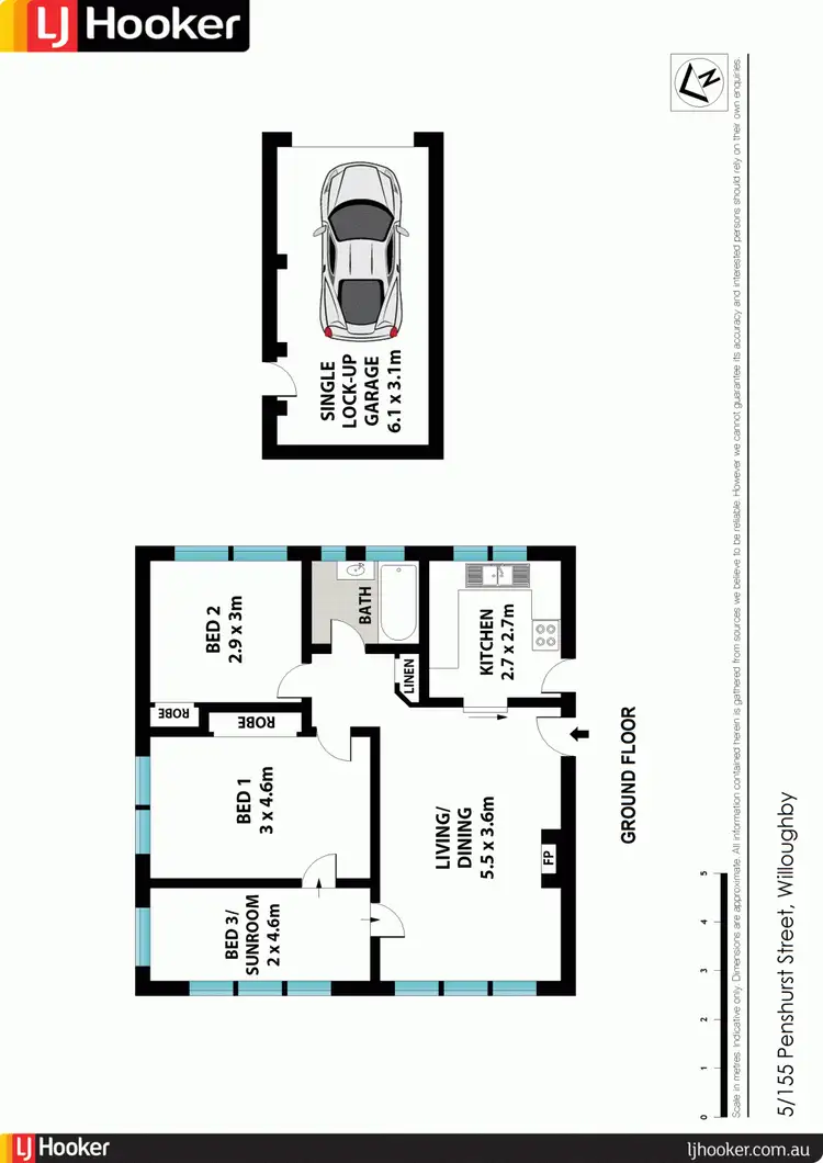 Floorplan of Homely apartment listing, 5/155 Penshurst Street, Willoughby NSW 2068