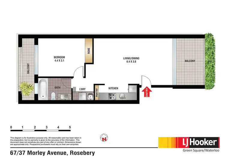 Floorplan of Homely apartment listing, 67/37 Morley Avenue, Rosebery NSW 2018