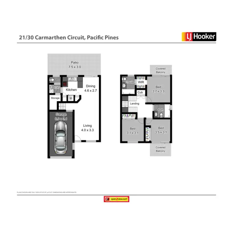 Floorplan of Homely townhouse listing, 21/30 Carmarthen Circuit, Pacific Pines QLD 4211