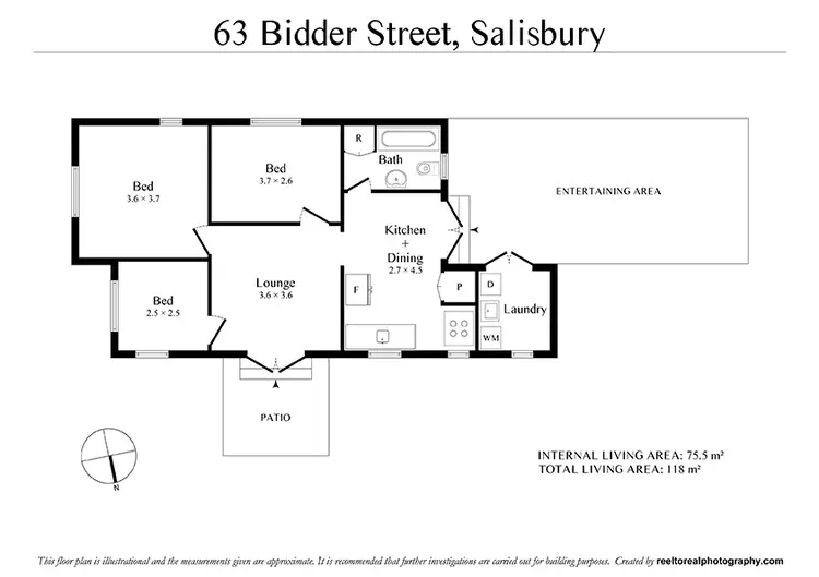 Floorplan of Homely house listing, 63 Bidder Street, Salisbury QLD 4107