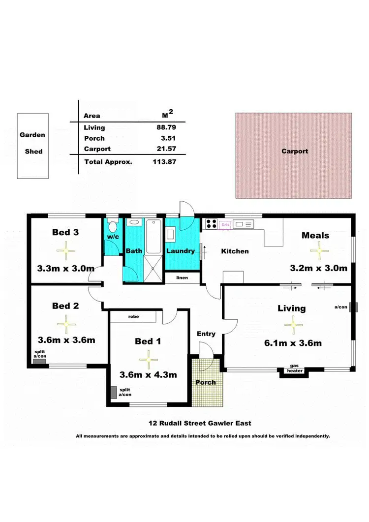 Floorplan of Homely house listing, 12 Rudall Street, Gawler East SA 5118