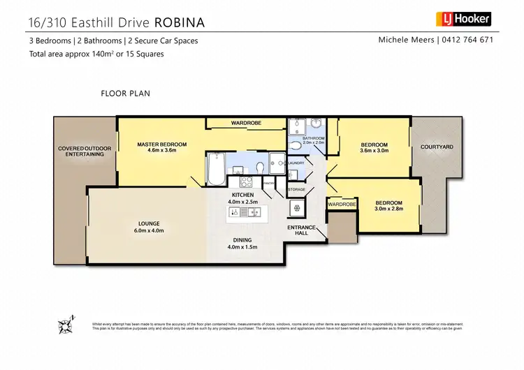 Floorplan of Homely unit listing, 16/310 Easthill Drive, Robina QLD 4226