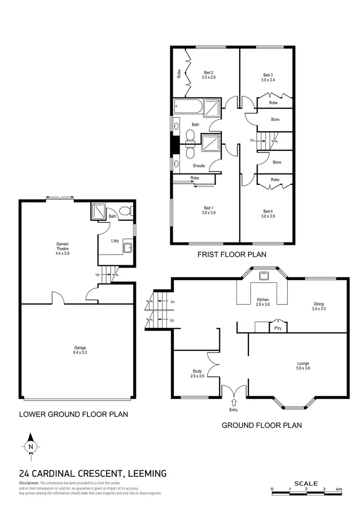 Floorplan of Homely house listing, 24 Cardinal Crescent, Leeming WA 6149