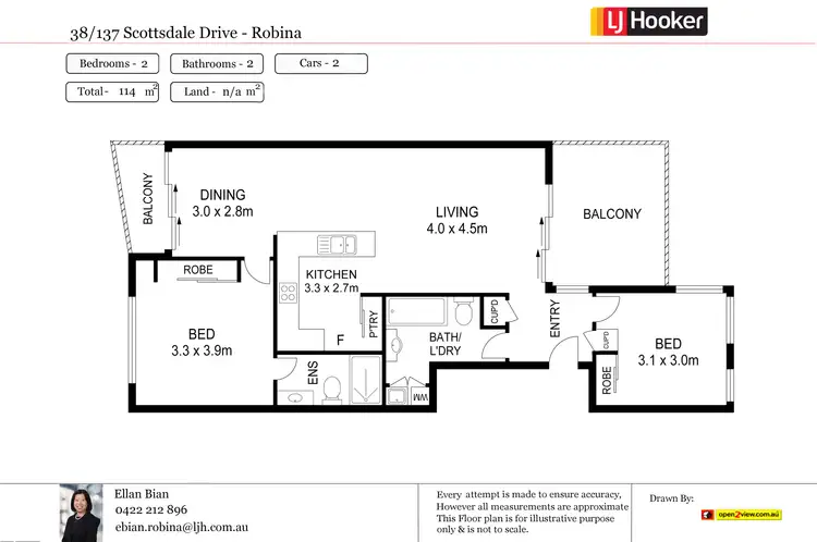 Floorplan of Homely unit listing, 38/137 Scottsdale Drive, Robina QLD 4226