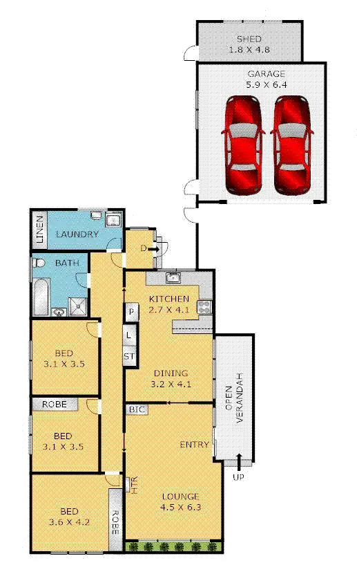 Floorplan of Homely retirement listing, 4 Barcelona Street, Norlane VIC 3214