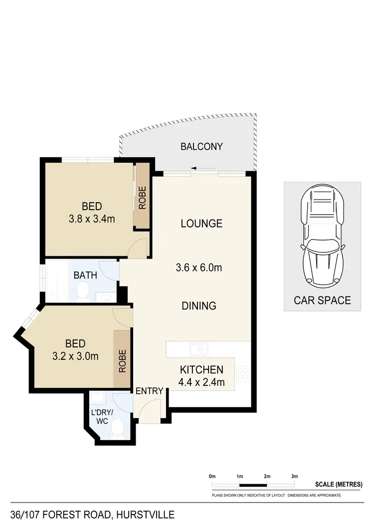 Floorplan of Homely unit listing, Unit 36/107-109 Forest Road, Hurstville NSW 2220