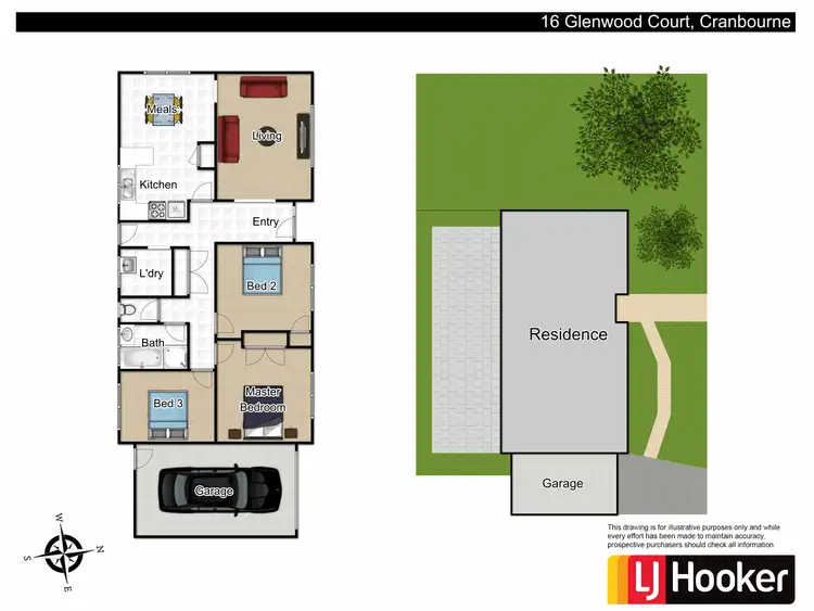 Floorplan of Homely house listing, 16 Glenwood Court, Cranbourne VIC 3977