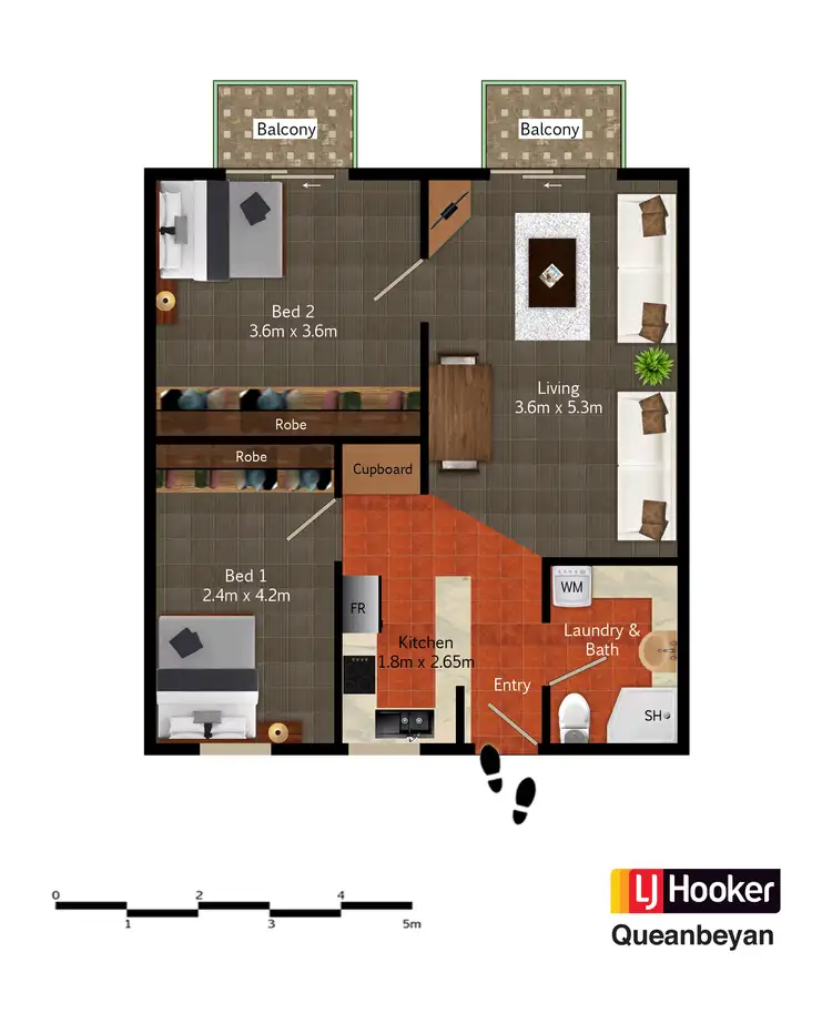 Floorplan of Homely block of units listing, 56 Morisset Street, Queanbeyan NSW 2620