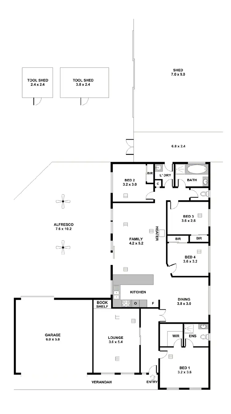 Floorplan of Homely house listing, 14 Landseer Place, Hillbank SA 5112