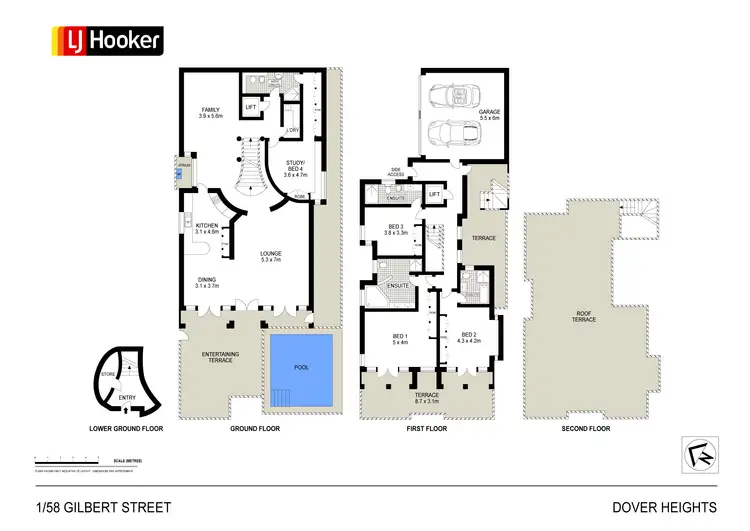 Floorplan of Homely house listing, Residence West/58 Gilbert Street, Dover Heights NSW 2030