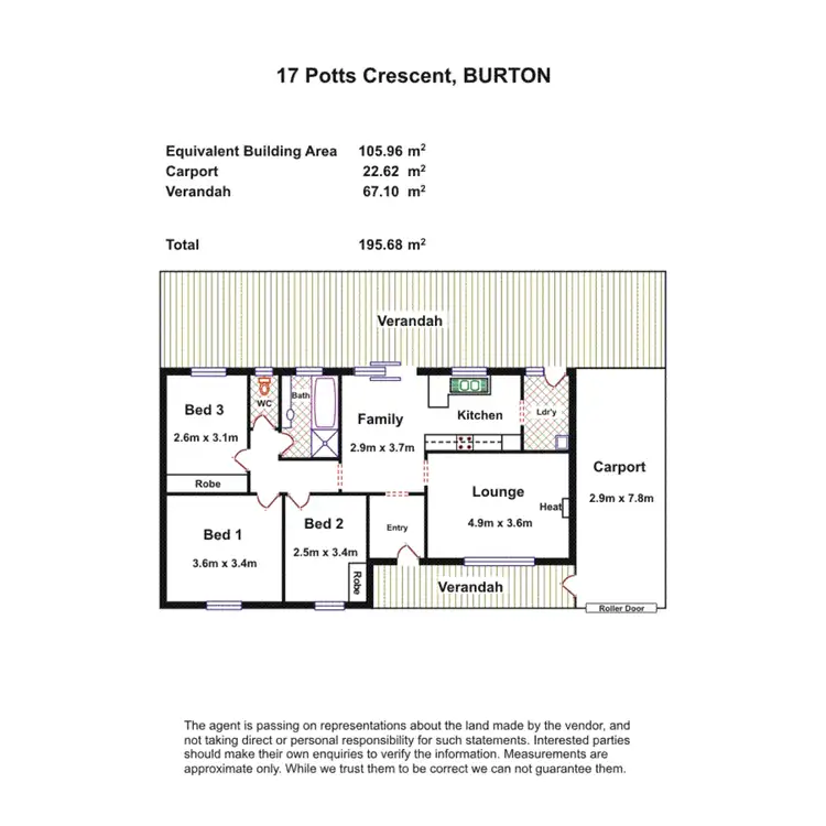 Floorplan of Homely house listing, 17 Potts Crescent, Burton SA 5110
