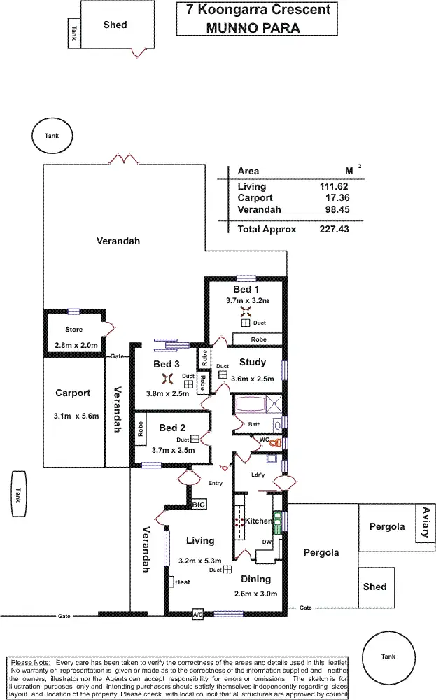 Floorplan of Homely house listing, 7 Koongarra Crescent, Munno Para SA 5115