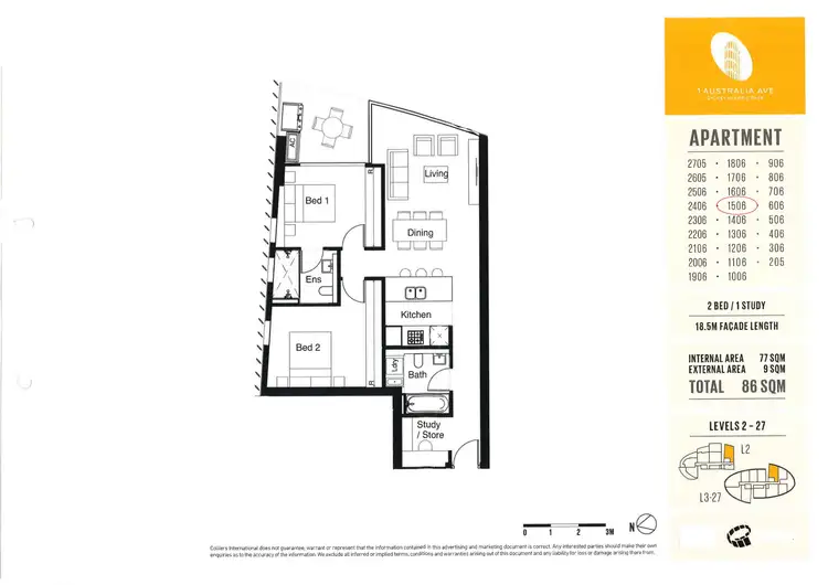 Floorplan of Homely apartment listing, 1506/1 Australia Ave, Homebush Bay NSW 2127