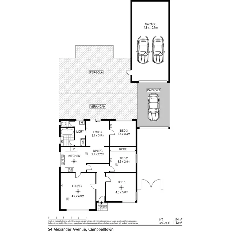 Floorplan of Homely house listing, 54 Alexander Avenue, Campbelltown SA 5074