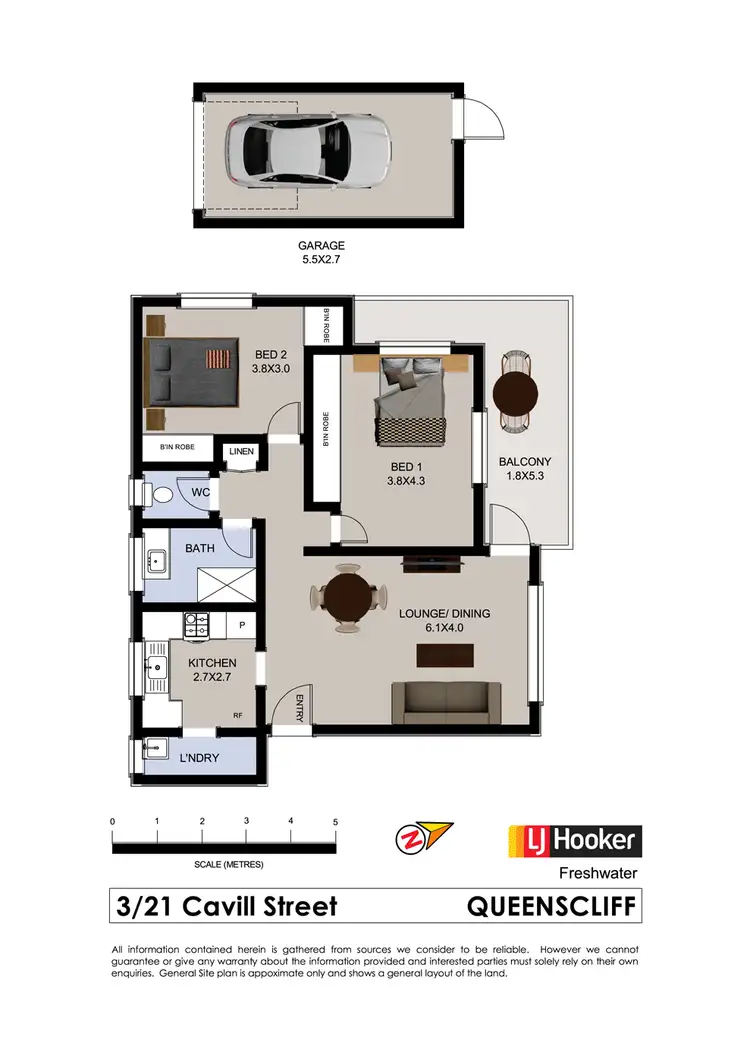 Floorplan of Homely unit listing, 3/21 Cavill Street, Queenscliff NSW 2096