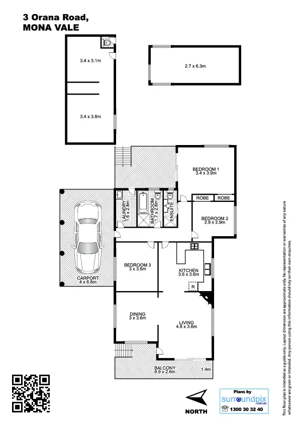 Floorplan of Homely house listing, 3 Orana Road, Mona Vale NSW 2103