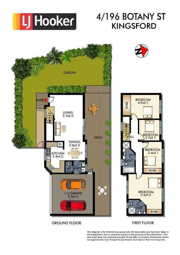 Floorplan of Homely apartment listing, 4/196 Botany Street, Kingsford NSW 2032