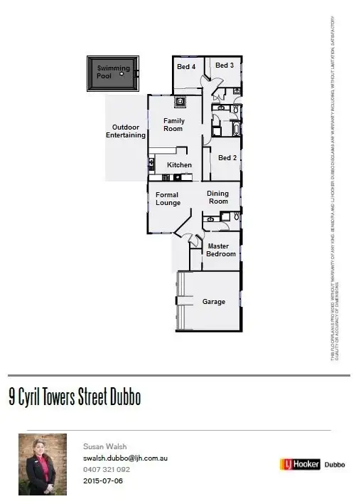 Floorplan of Homely house listing, 9 Cyril Towers Street, Dubbo NSW 2830