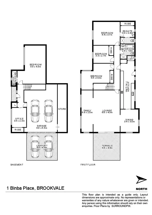 Floorplan of Homely house listing, 1 Binba Place, Brookvale NSW 2100
