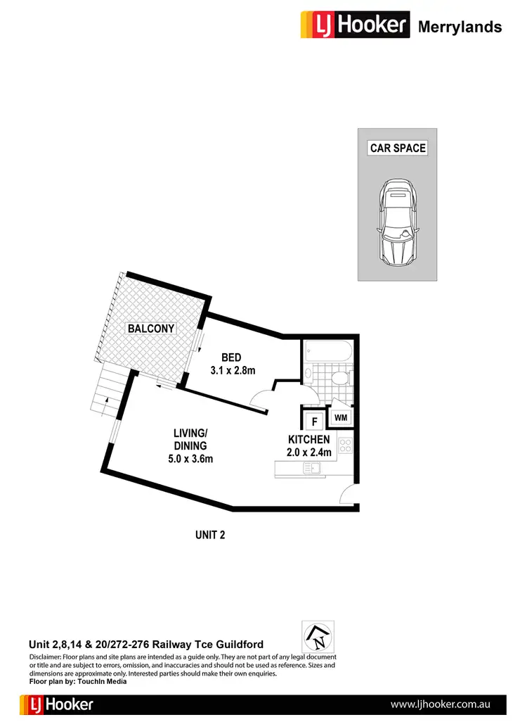 Floorplan of Homely apartment listing, 2/272-276 Railway Tce, Guildford NSW 2161