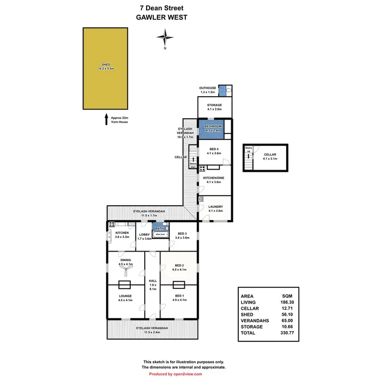 Floorplan of Homely house listing, 7 Dean Street, Gawler West SA 5118