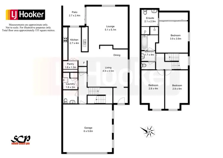 Floorplan of Homely semi-detached listing, 19B Johnson Place, Surf Beach NSW 2536